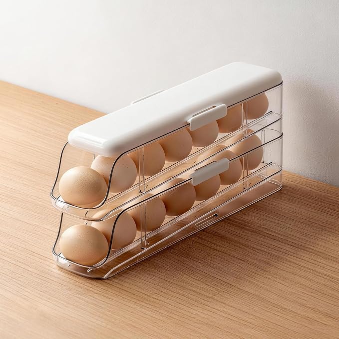 PAVSTINE 2-Tier Auto Rolling Egg Holder by PAVSTINE