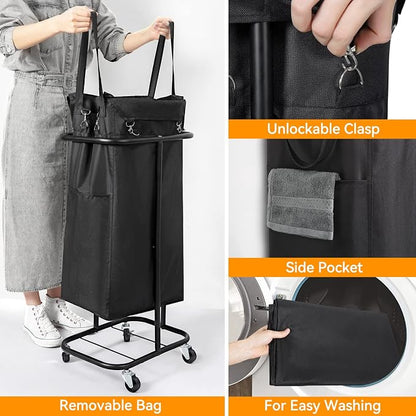 WOWLIVE 100L Rolling Laundry Hamper - Image 5