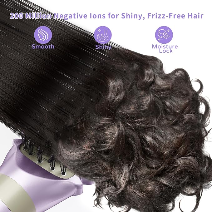 Hair Dryer Brush 8-in-1 Dual Voltage Hot Air Styler – Fast-Drying 110, 000 RPM - Image 7