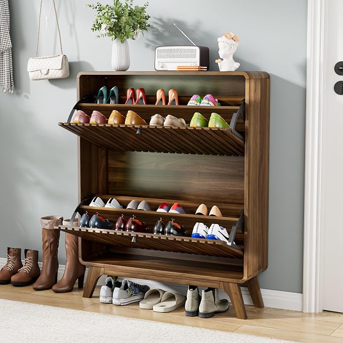 Jluomei Fluted Narrow Shoe Cabinet - Image 6