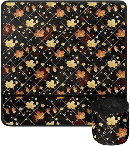 Gomyblomy Maple Leaf Durable Sewing Machine Mat, Thanksgiving Theme Fall Sewing - Image 2