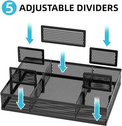 Marbrasse 2 Pack Desk Drawer Organizer, Mesh Drawer Organizer Tray - Image 2