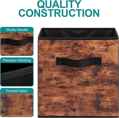 Stero Fabric Storage Cubes, 3 Pack Foldable Storage Bins - Image 4