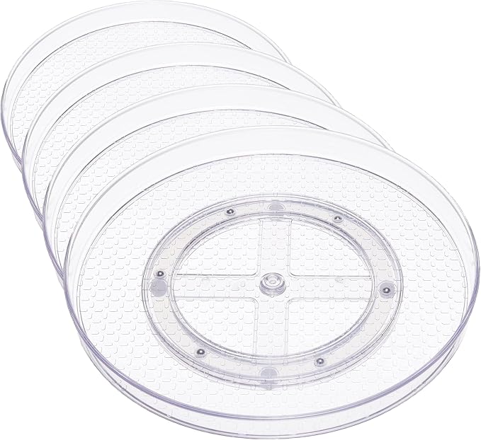 Amazon Basics Clear Lazy Susan Turntable Organizer by AmazonBasics