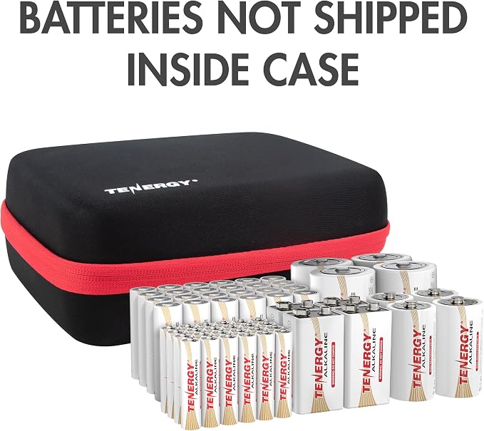 Tenergy Alkaline Batteries & Storage Case, 4xC Size, 4xD Size, 4x9V Size - Image 4