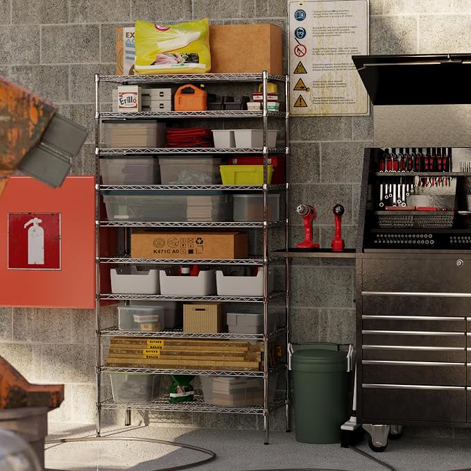 21" Deep x 42" Wide x 86" Height Wire Shelving Kit | 10-Tier | NSF Commercial - Image 7