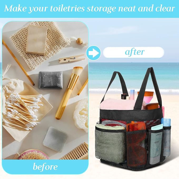 Hillban 4 Pcs Mesh Shower Caddy Portable Shower Caddy - Image 6