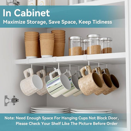 ECROCY Coffee Mug Holder Under Cabinet Only Fits Shelves up to 3/4" Thick - Image 5