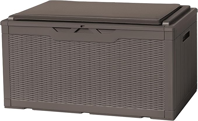 Flamaker Deck Box 98 Gallon Waterproof Resin Storage Box by Flamaker