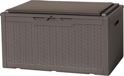Flamaker Deck Box 98 Gallon Waterproof Resin Storage Box by Flamaker