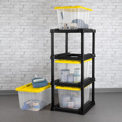Sterilite 4-Tier Tote Rack & 4-Pack 27 Gallon Storage Box, Shelf and Tote - Image 7