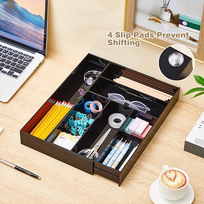 1 Pcs Acrylic Drawer Organizer 9'' up to 18'' x 15'' x 2'' Expandable Drawer - Image 4
