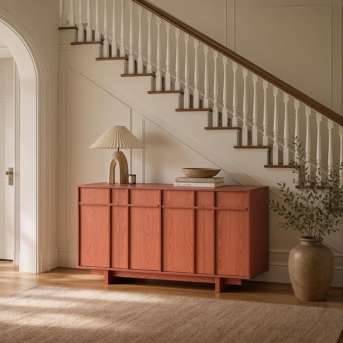 Sideboard Buffet Cabinet with Storage, Mid Century Modern Accent Cabinet with - Image 9