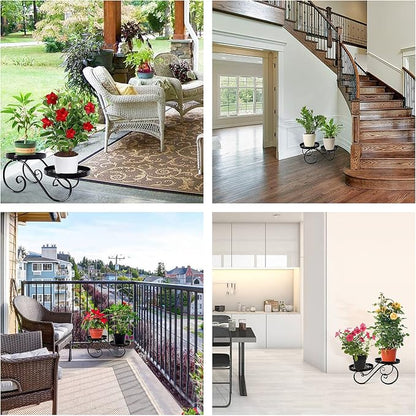 TLBTEK 2 tier Metal Plant Stand, Balcony and Bedroom - Image 6