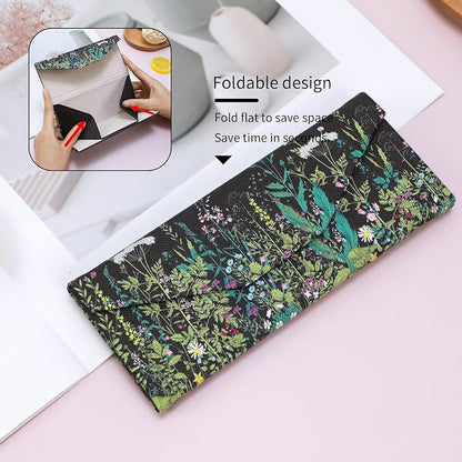 Foldable Glasses Case, Magnetic PU Leahter Sunglasses Case, Cute Hard Shell - Image 3