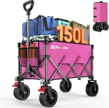 Blomoba Collapsible Wagon Cart, 150L Foldable Wagon by Blomoba