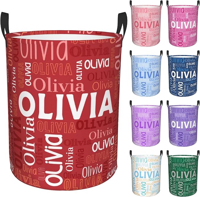 Custom Name Laundry Hamper, Personalized Laundry Basket by Kirendle
