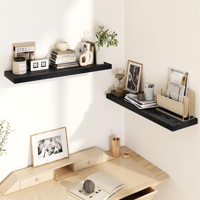 30 Inch Floating Shelves, Rustic Floating Wall Shelves 8 Inch Deep, 30 x 8 - Image 2