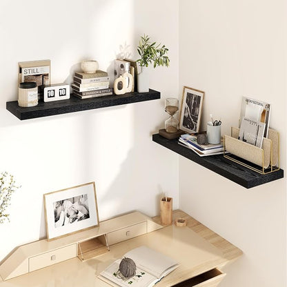 30 Inch Floating Shelves, Rustic Floating Wall Shelves 8 Inch Deep, 30 x 8 - Image 2