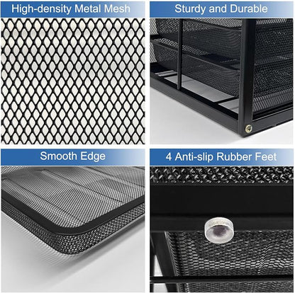 Natwind Mesh file organizer 10 drawers, Office Supplies Desktop Organizers and - Image 5