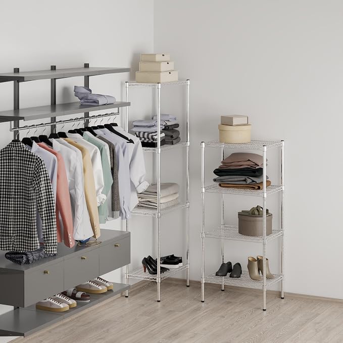 18" Deep x 24" Wide x 54" Height Wire Shelving Kit | 4-Tier | NSF Commercial - Image 7