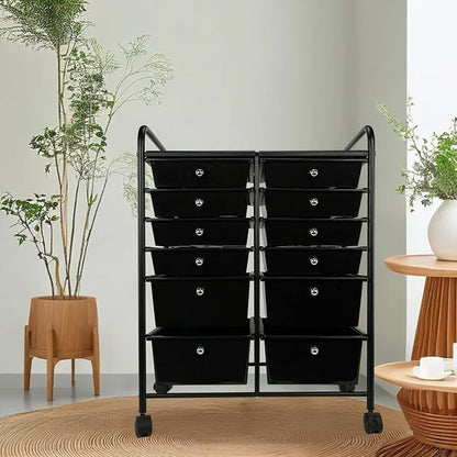 Multipurpos 12 Drawers Rolling Storage Cart - Image 3