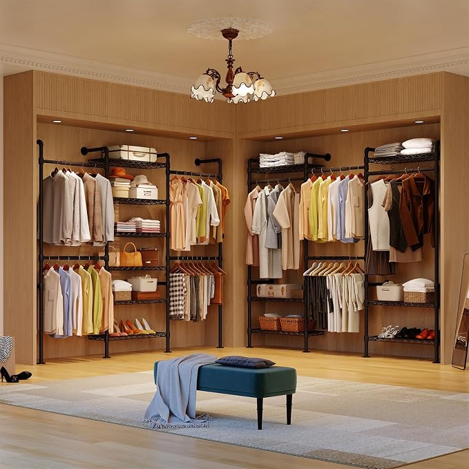 ONBRILL H3 Expandable Wall Mounted Closet System, 5.4FT-8.1FT Closet Organizer - Image 3