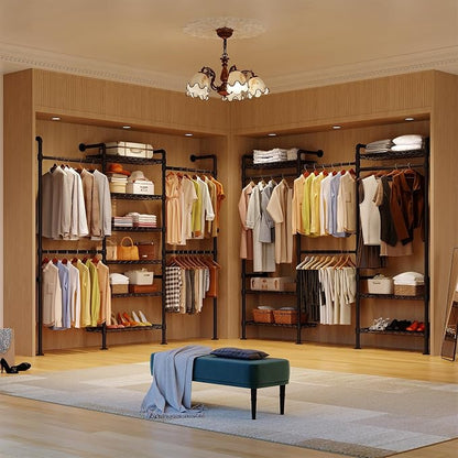 ONBRILL H3 Expandable Wall Mounted Closet System, 5.4FT-8.1FT Closet Organizer - Image 3