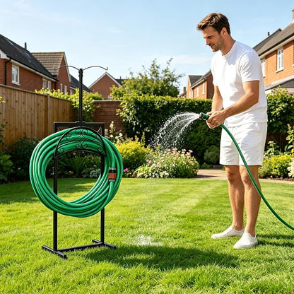 Hose Holder with Double-Ear Hooks and Free Gardening Gloves, Garden Hose Holder - Image 8