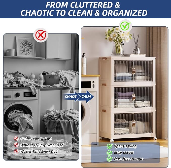 SAILUN 127Gal/508Qt Extra Large Stackable Storage Bins Folding Collapsible - Image 2