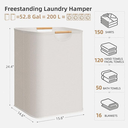 STORAGE MANIAC 2-Pack Large Laundry Hamper, 100L Collapsible Laundry Basket - Image 4