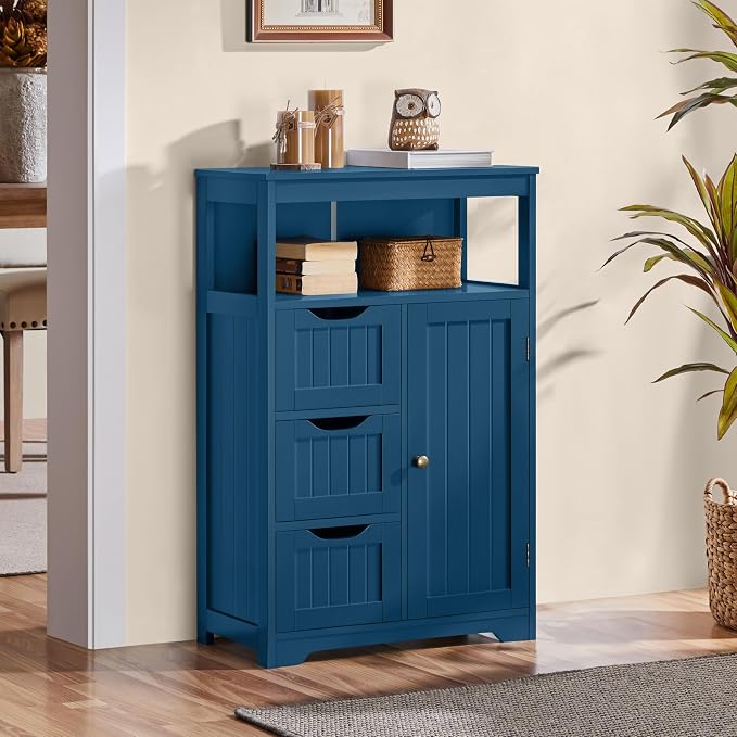 Yaheetech Bathroom Floor Cabinet, Free Standing Wooden Storage Organizer - Image 4