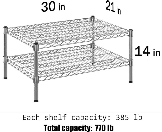 21" Deep x 30" Wide x 14" Height Wire Shelving Kit | 2-Tier | NSF Commercial - Image 3