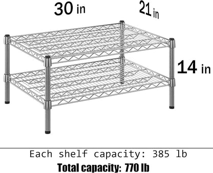 21" Deep x 30" Wide x 14" Height Wire Shelving Kit | 2-Tier | NSF Commercial - Image 3