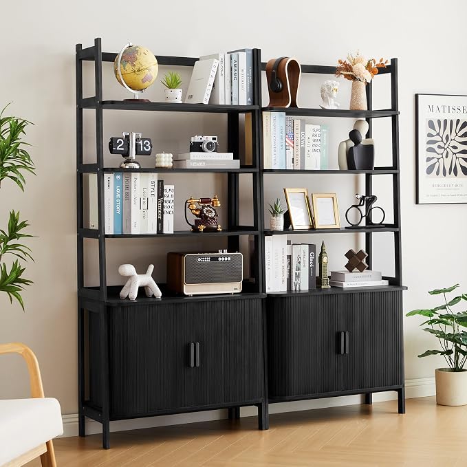 4-Tier Bookshelf, Tall Bookcase - Image 5