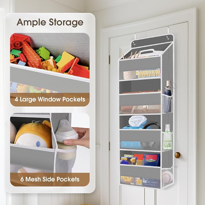 2 Pack Over The Door Organizer, Hanging Storage Organizer - Image 4