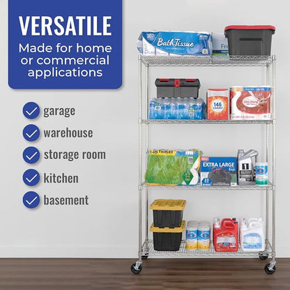SafeRacks - NSF Certified Storage Shelves, Heavy Duty Steel Wire Unit - Image 3