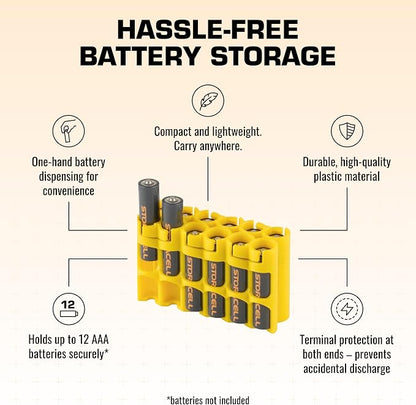 AAA Battery Storage Caddy by Storacell, Holds 12 Batteries - Image 4