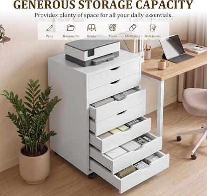 7 Drawer Mobile File Cabinet - Image 5
