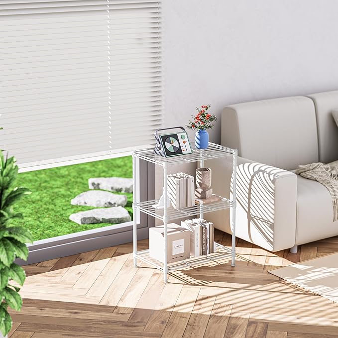 IZEUK 3 Tier Shelf, Heavy Duty Steel Wire Shelving Unit - Image 2