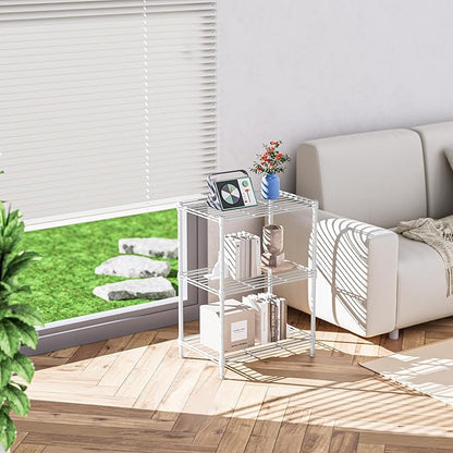 IZEUK 3 Tier Shelf, Heavy Duty Steel Wire Shelving Unit - Image 2