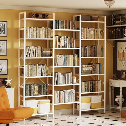 SUPERJARE Triple Bookshelf, Bookcase - Image 6