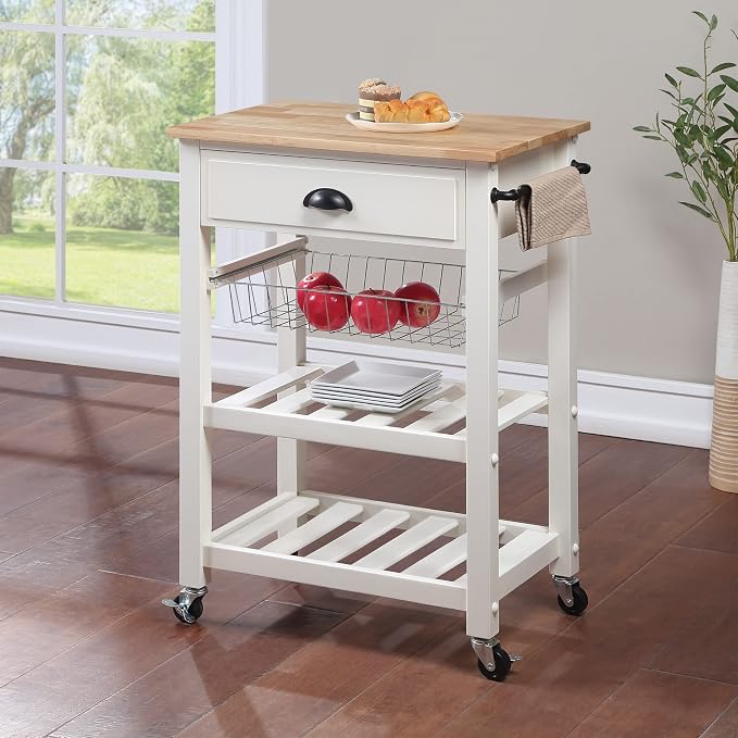 OSP Home Furnishings Hampton Kitchen Cart - Image 4
