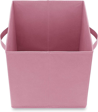 Casafield Set of 6 Collapsible Fabric Cube Storage Bins, Light Pink - Image 4