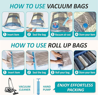Cozy Essential Vacuum Storage Bags, 80% Compression Vacuum Seal Space Saver - Image 7