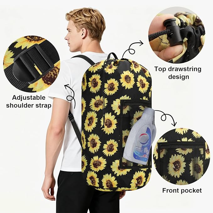 Laundry Bag Backpack Durable Laundry Bag - Image 3