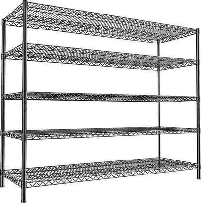 REIBII 55.5" W Storage Shelves 3200LBS Metal Shelving 5 Tier Wire Shelving Unit by REIBII