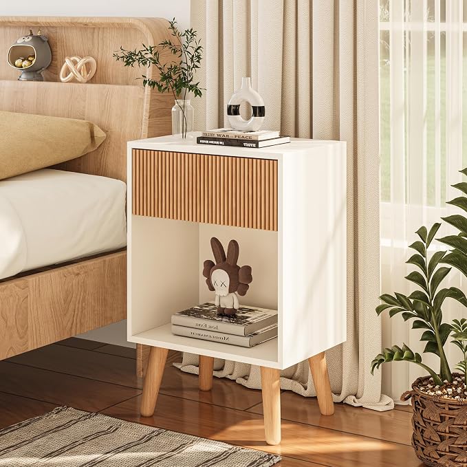 Fluted Nightstand, Modern Bedside Table - Image 5