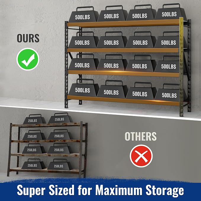WORKPRO 8000LBS Storage Shelves, Heavy-Duty Metal Shelving Unit, Adjustable - Image 7