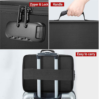 DocSafe Document Bag with Lock, Fireproof 3-Layer File Storage Box, Document - Image 7